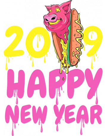 2019 Happy New Year Backpack - Front Design
