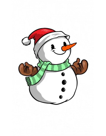 A Snowman Ski Mask - Front Design