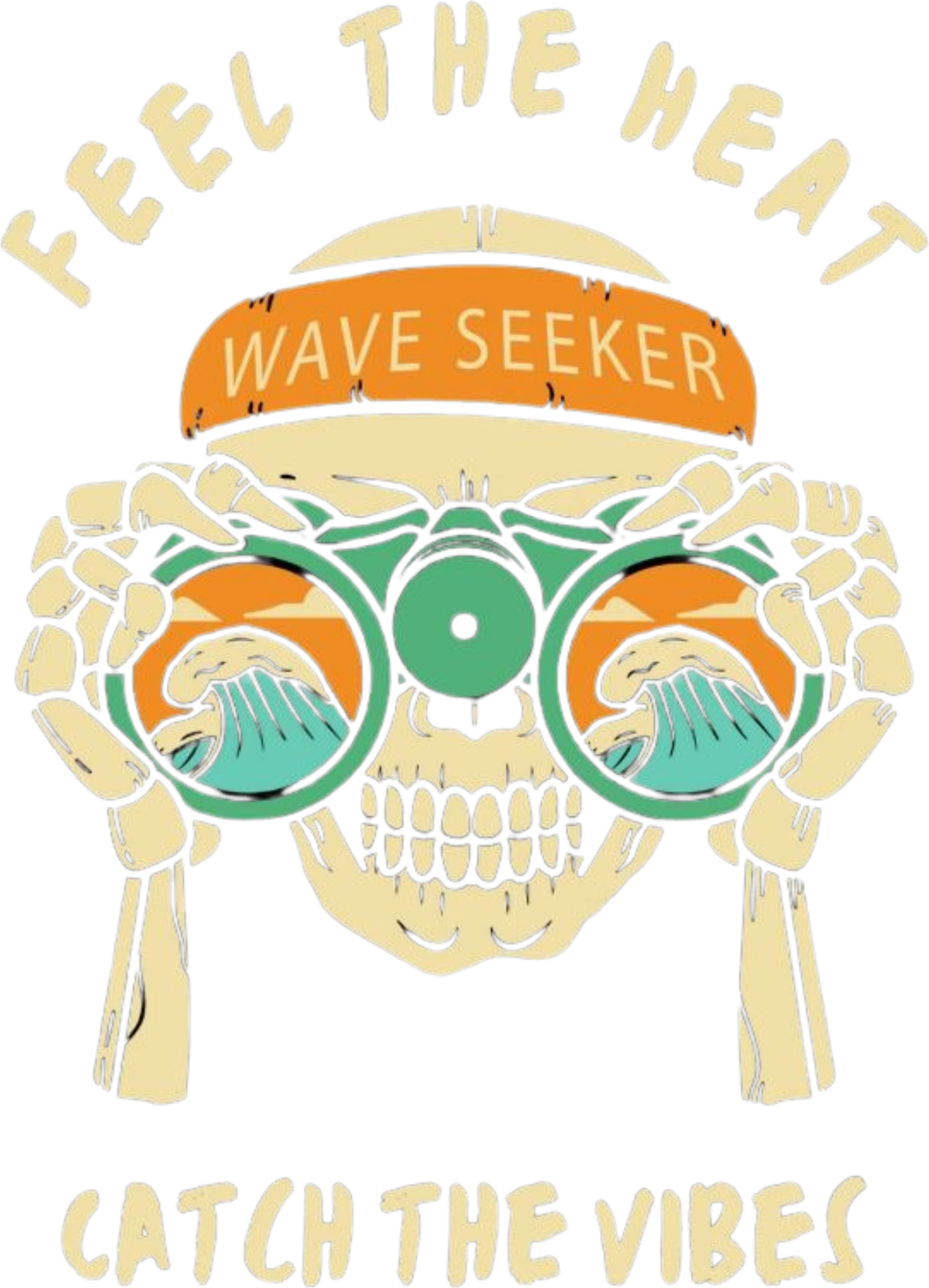 Catch The Vibes Skull Beanie - Front Design