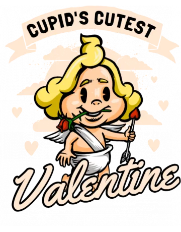 Cupid’s Cutest Valentine Baseball Cap - Front Design