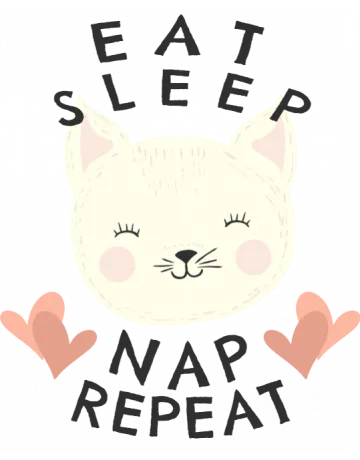 Eat Sleep Nap Repeat Trucker Hat - Front Design