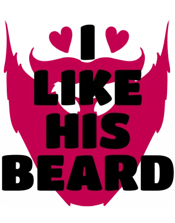 I Like His Beard Snapback Cap - Front Design