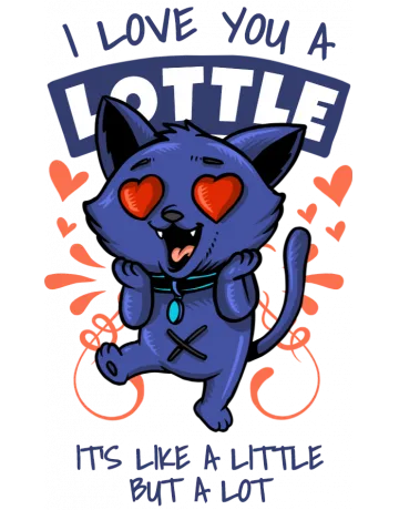 I Love You A Lottle Backpack - Front Design