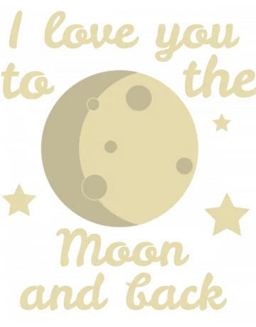 I Love You To The Moon And Back Bucket Hat - Front Design