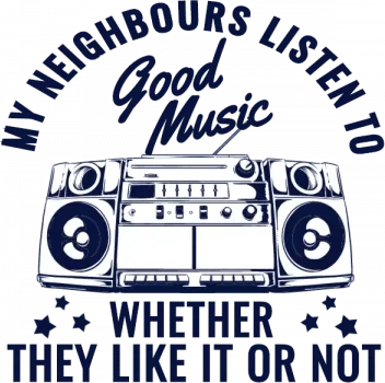 Listening To Good Music Beanie - Front Design