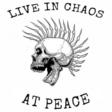 Live In Chaos To Be At Peace Backpack - Front Design