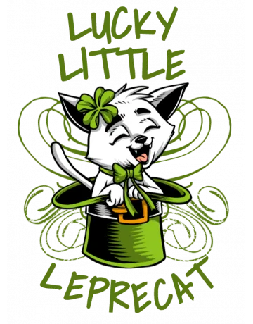 Lucky Little Leprecat Snapback Cap - Front Design