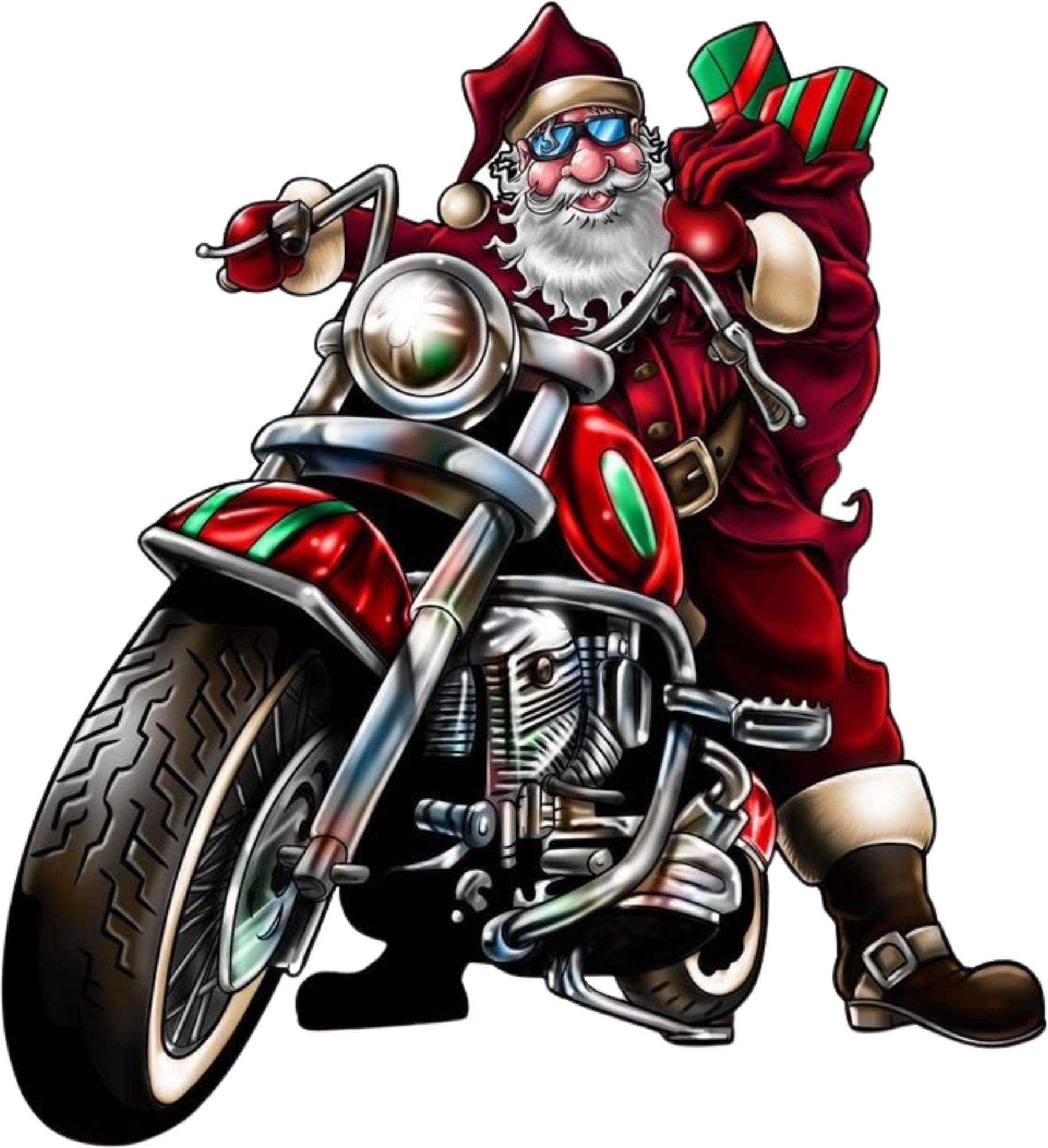 Motorcycle Santa Claus