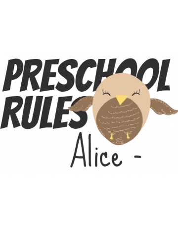 Preschool Rules - front