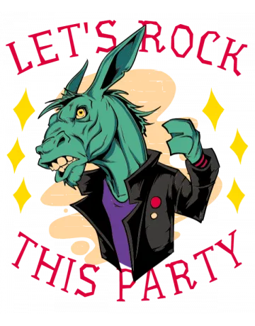 Rock This Party Men Hoodie - Front Design