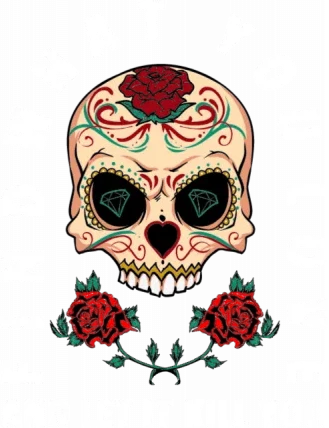 Skull Love Men Hoodie - Front Design