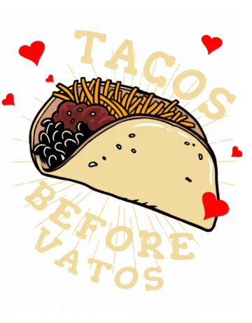 Tacos Before Vatos Backpack - Front Design