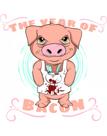 The Year Of Bacon Backpack - Front Design