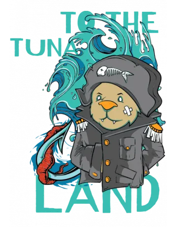 To The Tuna Land Backpack - Front Design