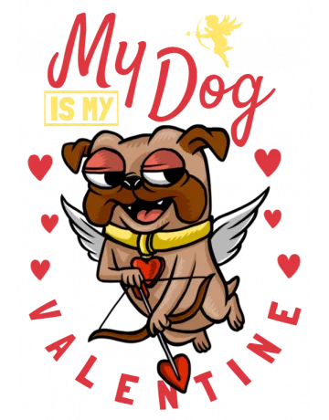 Valentine Dog - front