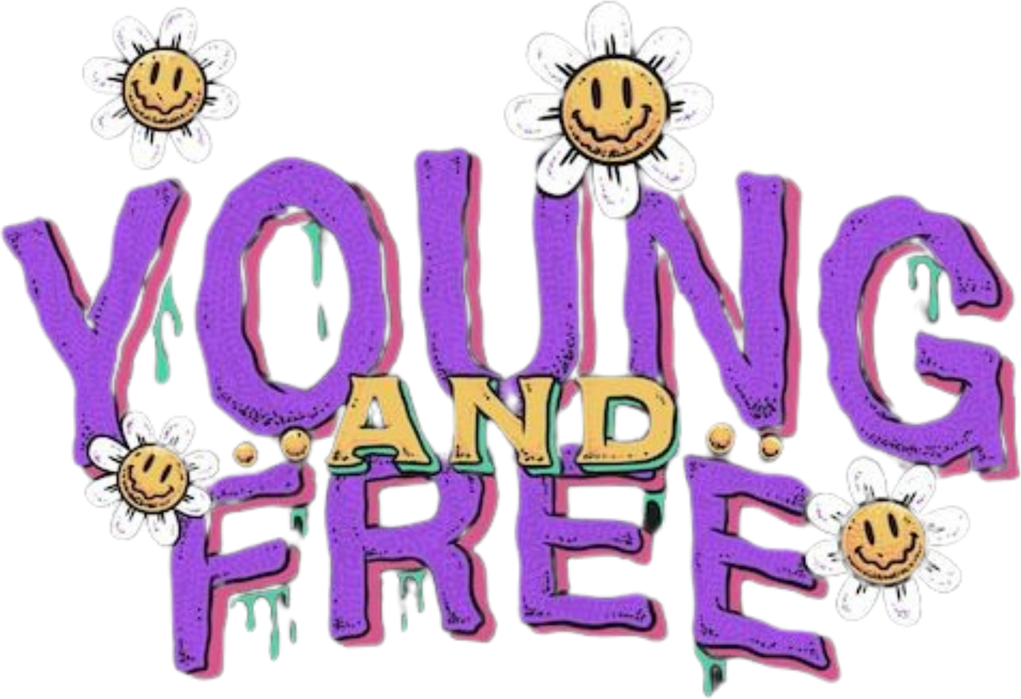 Young And Free Softstyle T-Shirt - Front Design